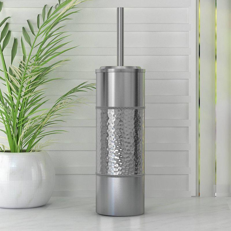 Slim Compact Stainless Steel Toilet Brush Holder Two-Tone - Nu Steel