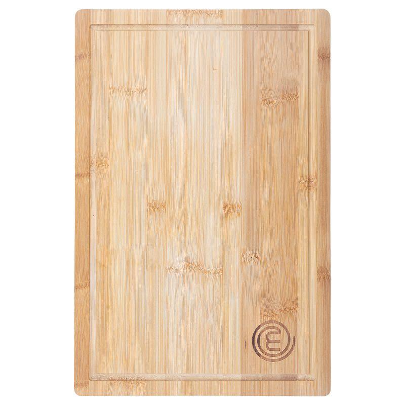 Extra-Large Natural Bamboo Cutting Board with Juice Groove