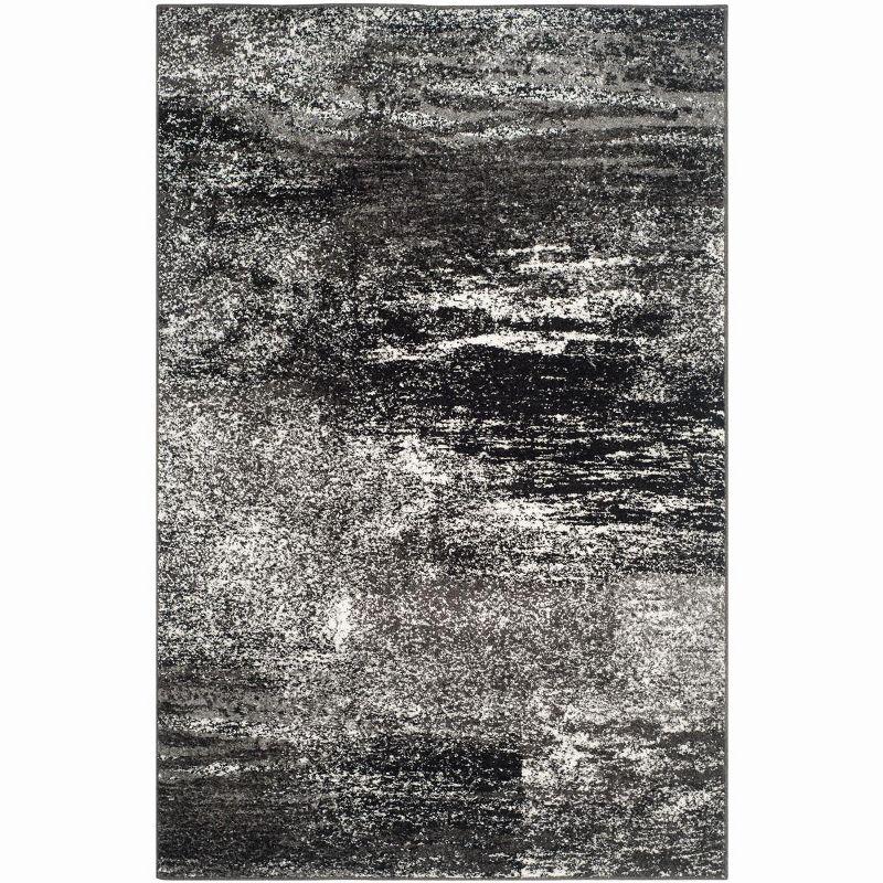 Adirondack ADR112 Machine Made Indoor Area Rug - Silver/Black - 6'x9' - Safavieh