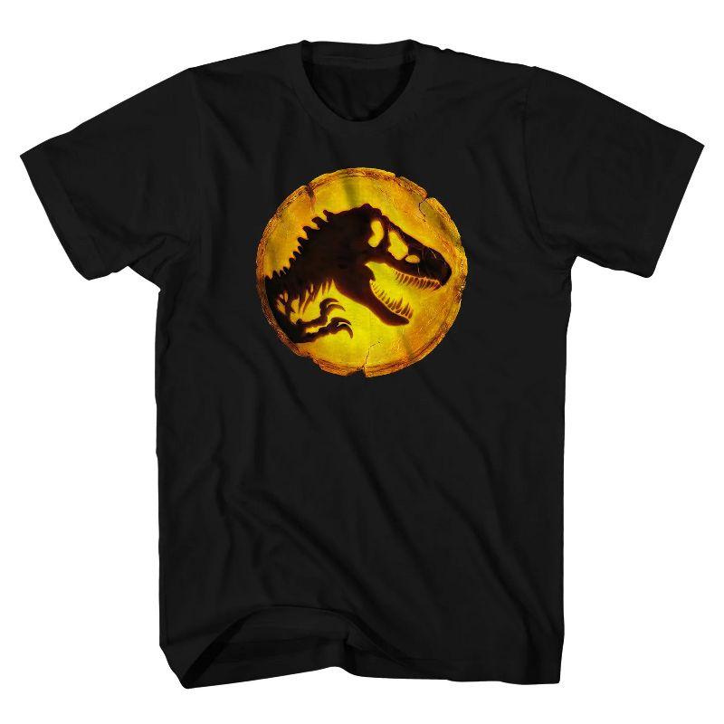 Jurassic World Glowing Dinosaur Black Cotton Graphic Tee 2XL