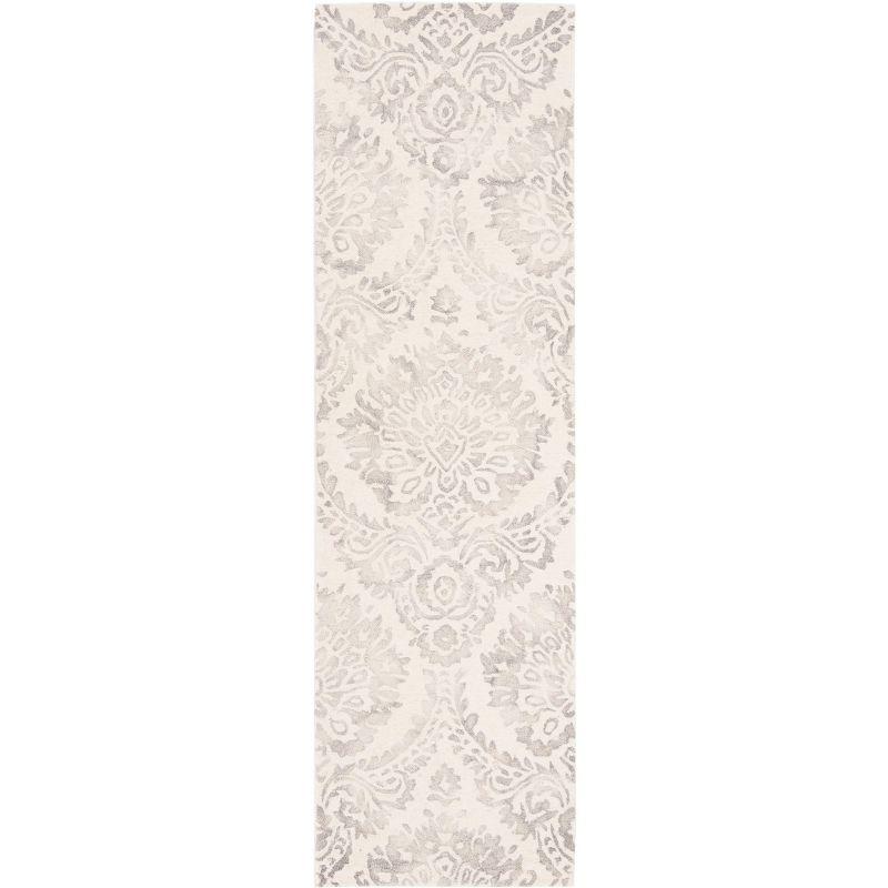 Dip Dye DDY210 Hand Tufted Runner Rug - Silver/Ivory - 2'3"x8' - Safavieh.
