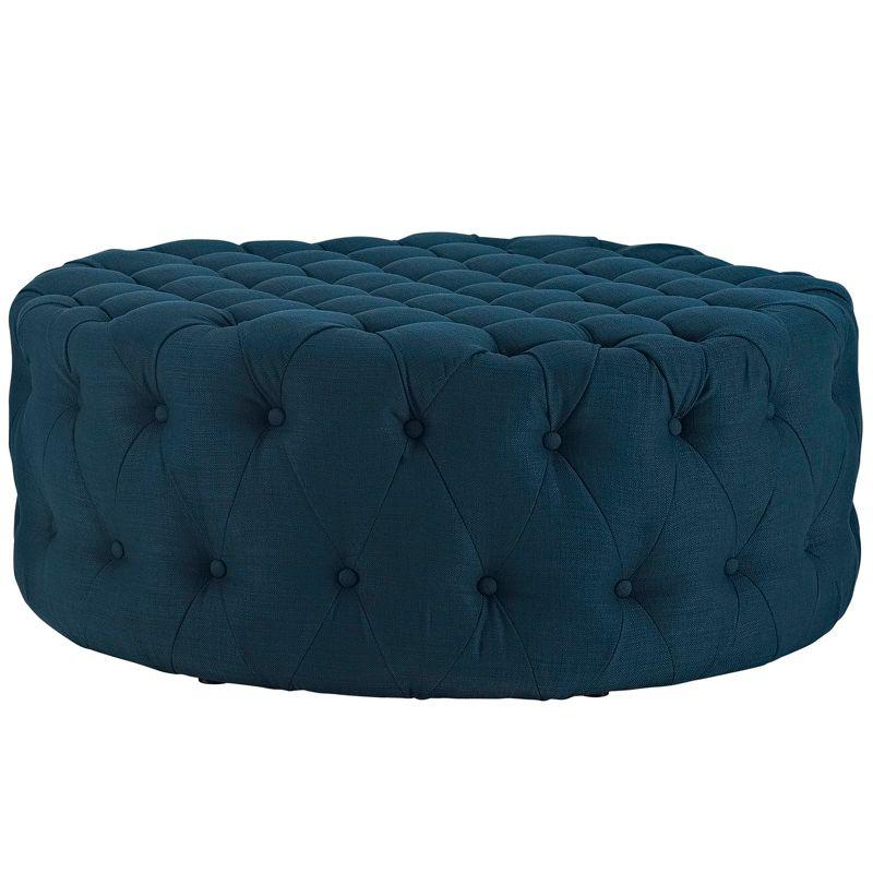 Modway Copper Grove Harrison Blue Amour Fabric Ottoman