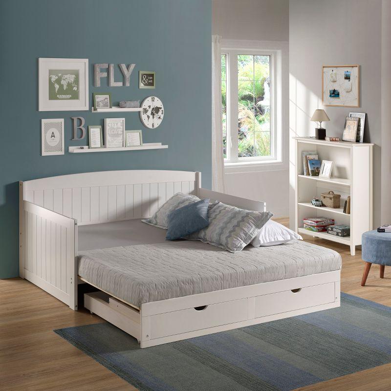 Alaterre Furniture King Harmony Kids' Daybed with Conversion White
