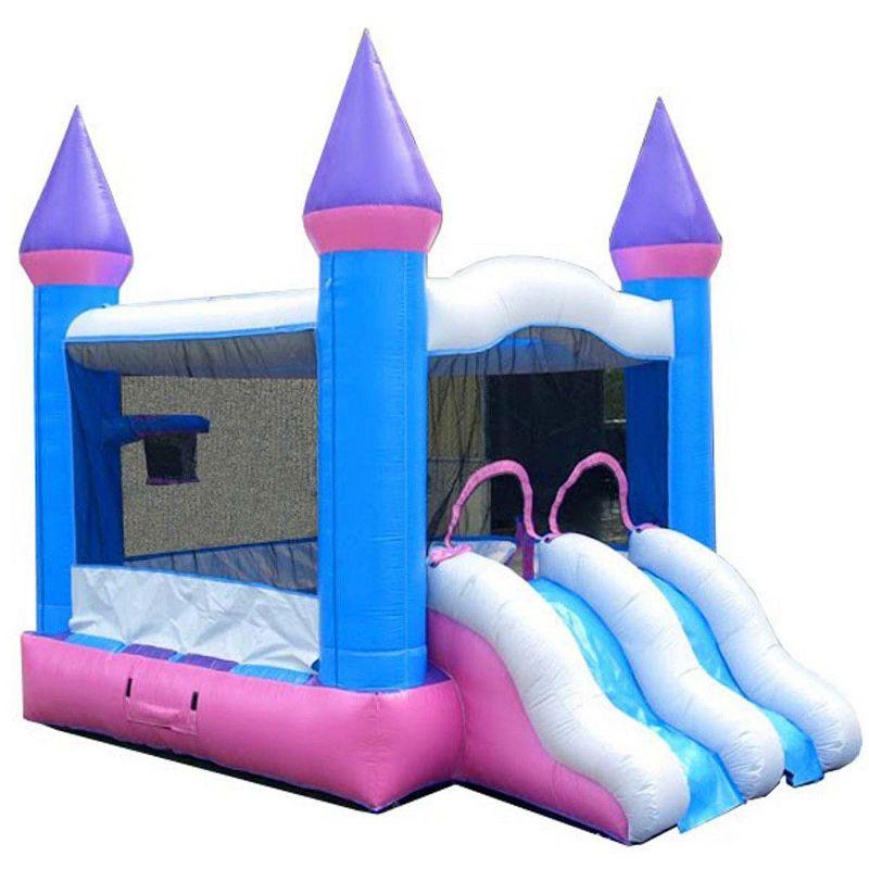 Pogo Bounce House Crossover Bounce House with Slide, Dual Slide with Blower