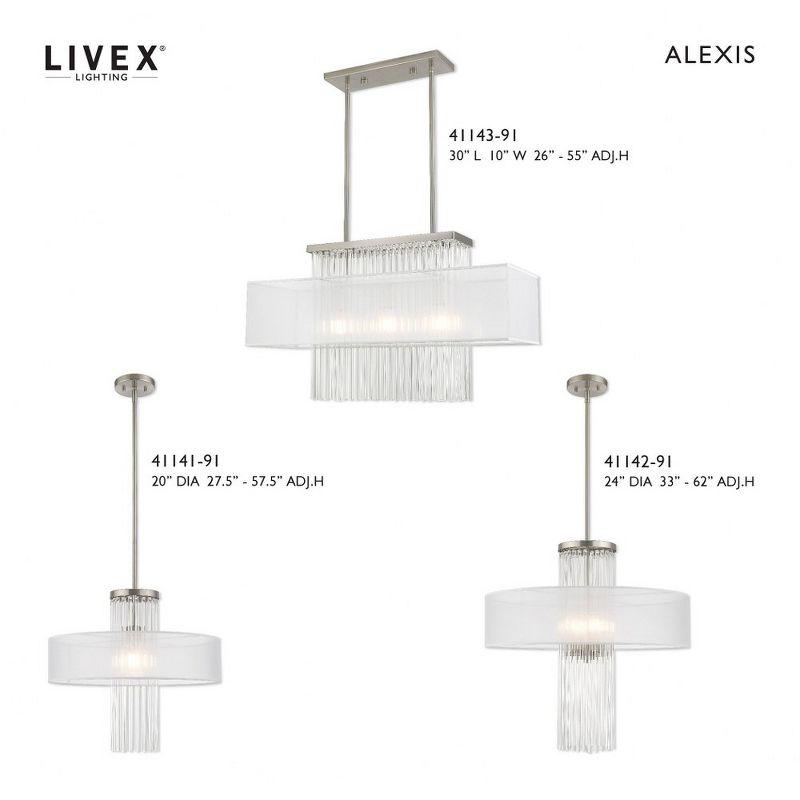 Livex Lighting Alexis 3 - Light Chandelier in  Brushed Nickel