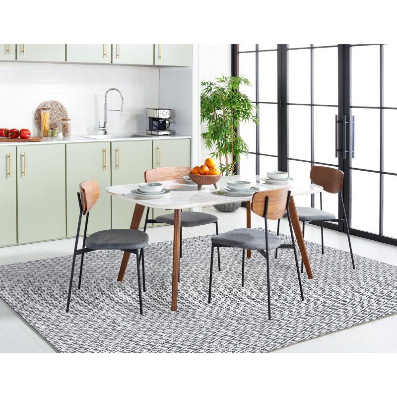 Montauk MTK621 Hand Woven Indoor Accent Rug - Ivory/Black - 4'x6' - Safavieh