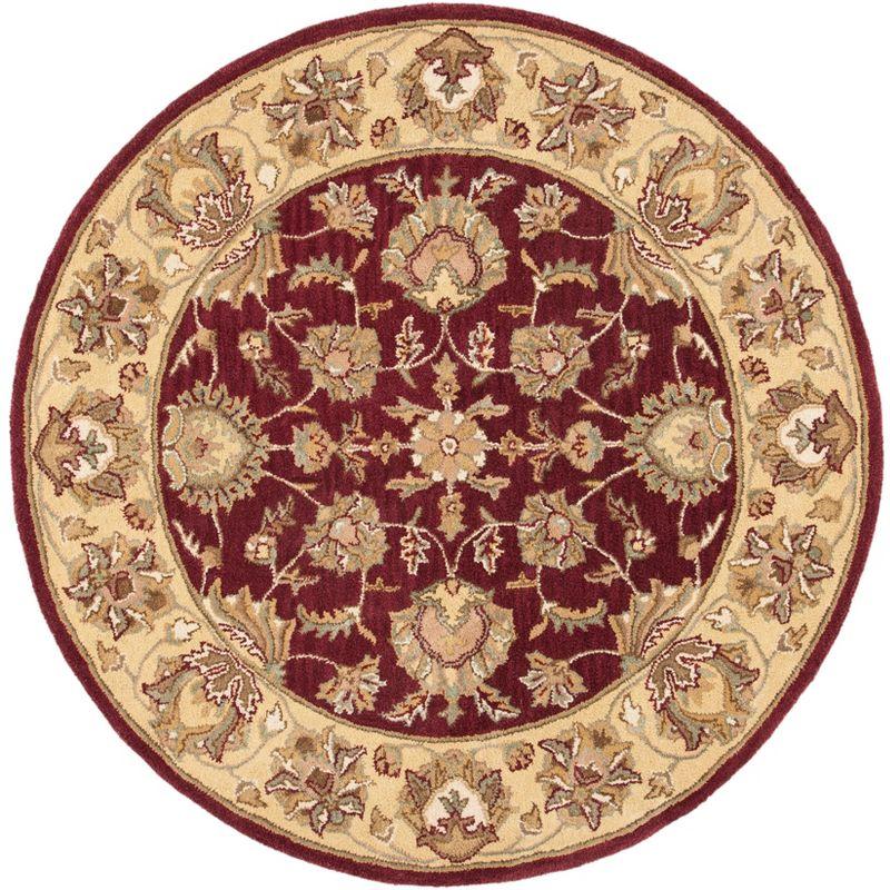 Heritage HG343 Hand Tufted Area Rug - Red/Gold - 6' Round - Safavieh.