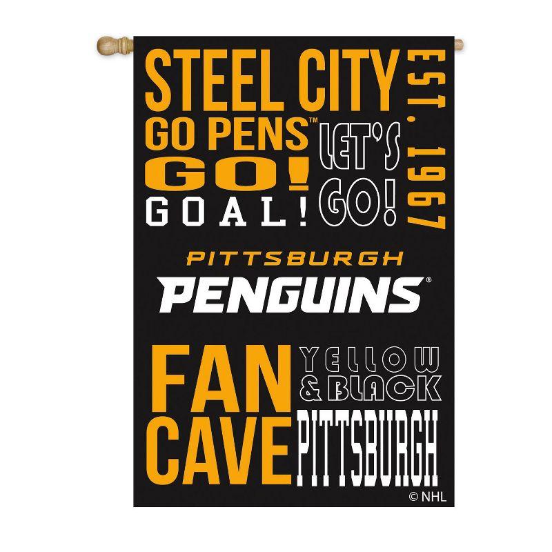 Evergreen Pittsburgh Penguins House Flag 28 x 44 Inches Outdoor Decor for Homes and Gardens