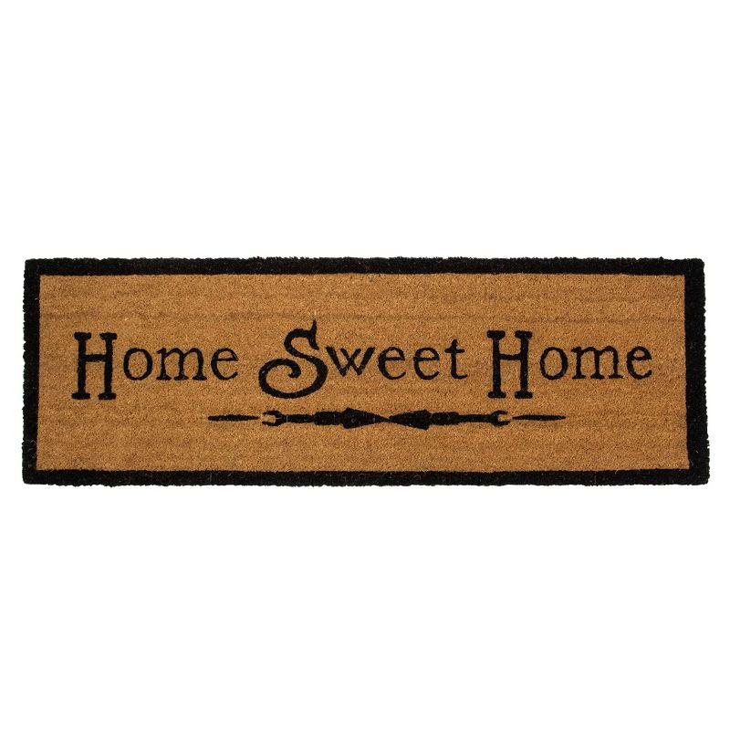 Northlight Seasonal Natural Coir Rectangular "Home Sweet Home" Doormat 16" x 48"