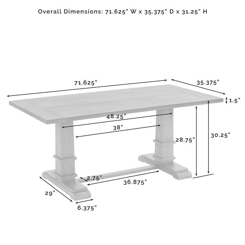 Joanna Rectangle Dining Table Rustic Brown - Crosley