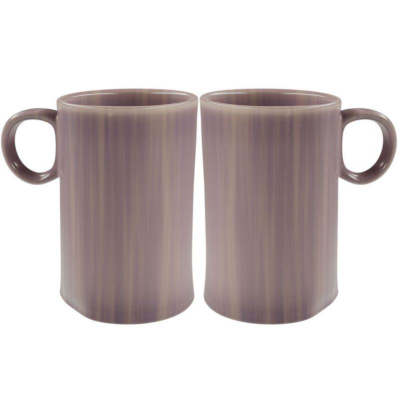 American Atelier Stoneware Loop Handle Mugs, Set of 2, Cup For Coffee, Tea, Latte, And Hot Chocolate, Dishwasher And Microwave Safe, Honey