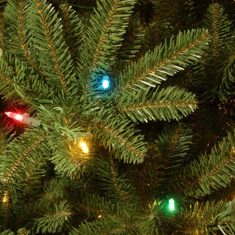 7.5' Prelit Slim Natural Fraser Fir Artificial Christmas Tree Multicolor Lights - National Tree Company