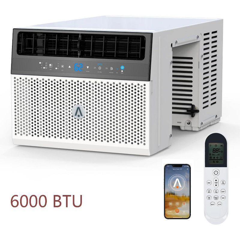 6000 BTU Window Air Conditioner Over the Sill AC Up to 269 Sq.Ft W/ Remote & App, White