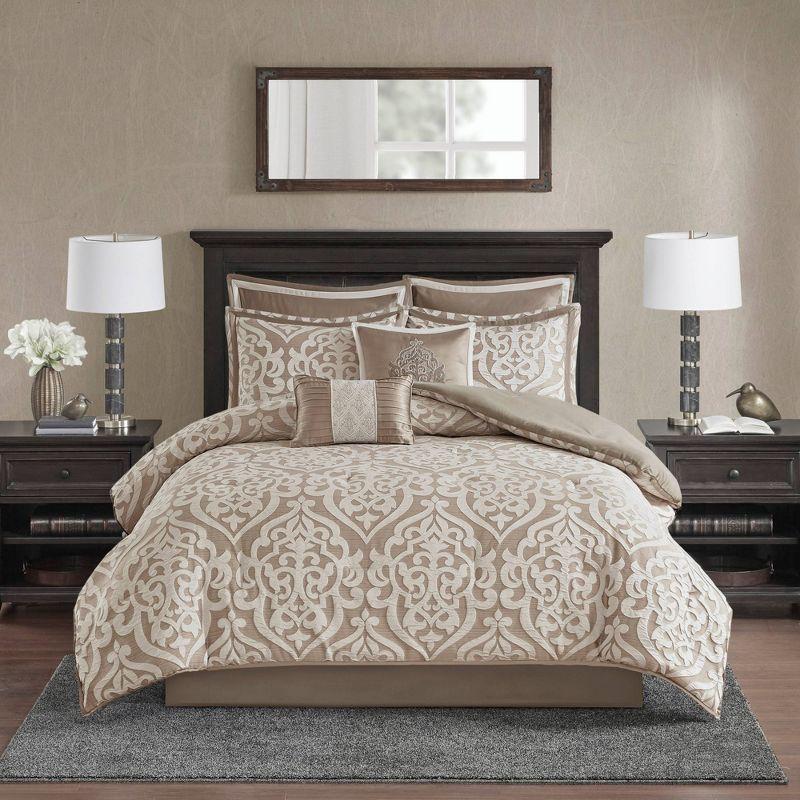 Madison Park Odette Jacquard 8 Piece Comforter Set
