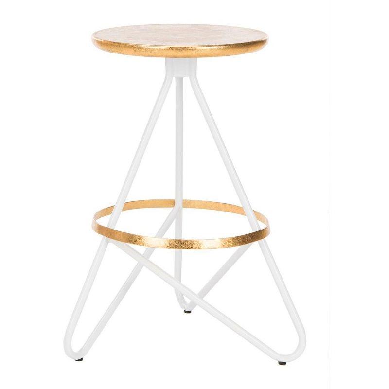 Galexia Counter Stool - Gold/White - Safavieh