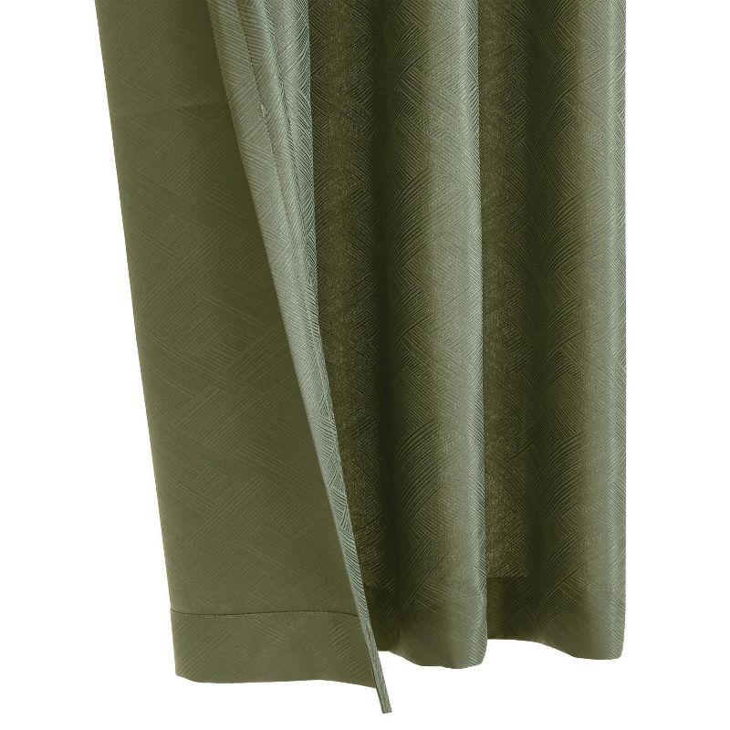 Habitat Abstract Light Filtering Energy Efficeint Grommet Curtain Panel for Windows 52" x 108" Green