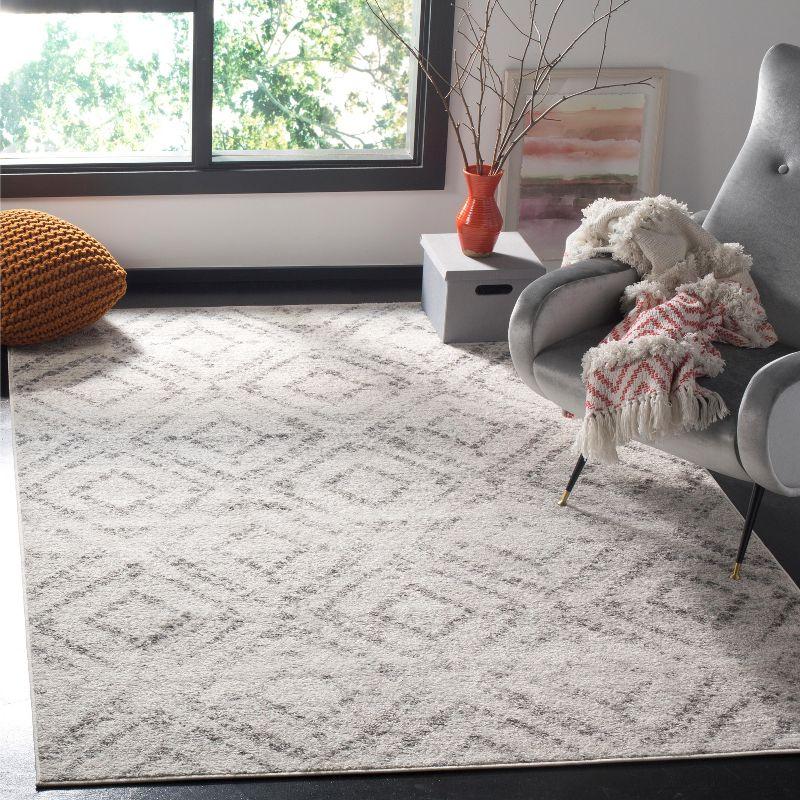 Adirondack ADR131 Non-Shedding Power Loomed Indoor Area Rug - Light Grey/Grey - 6'x9' - Safavieh