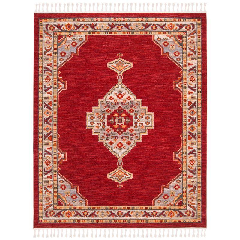 Farmhouse FMH830 Power Loomed Area Rug - Creme/Red - 8'9"x11'9" - Safavieh.