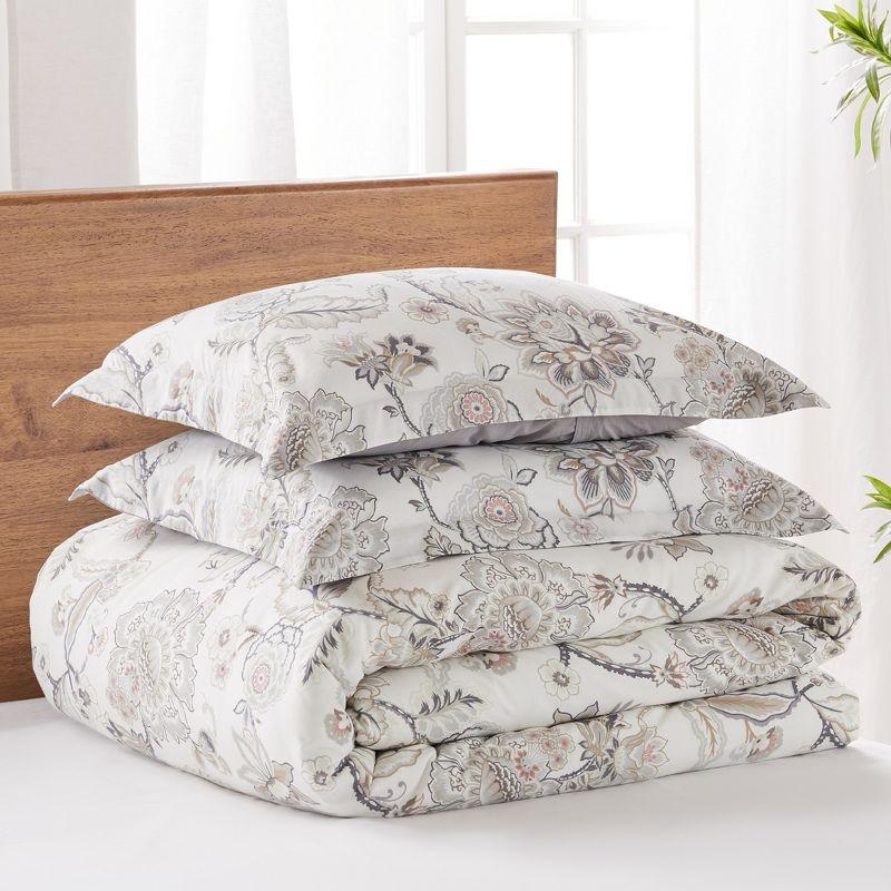 Ophelia Blush Floral Cotton King Duvet Set