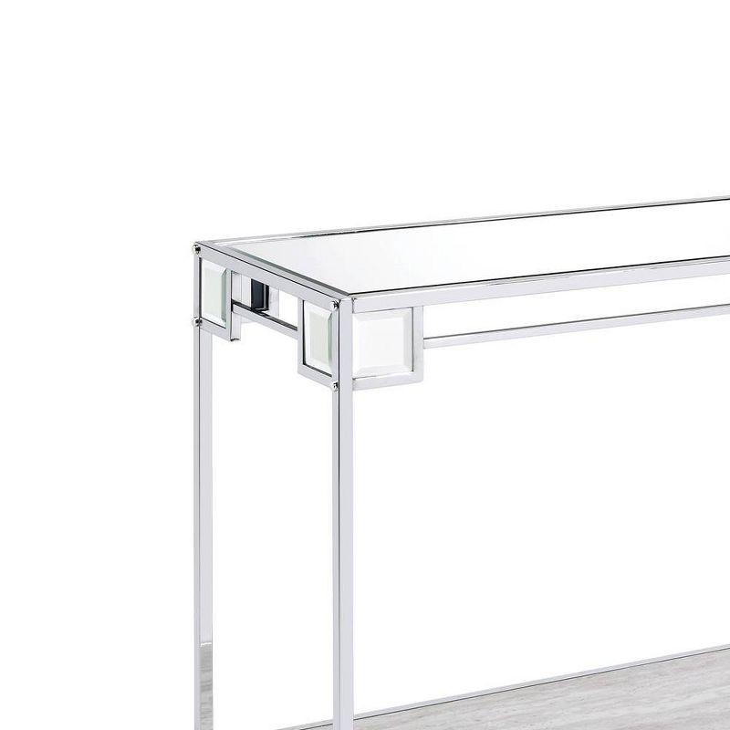 44" Asbury Accent Table Mirrored/Chrome - Acme Furniture