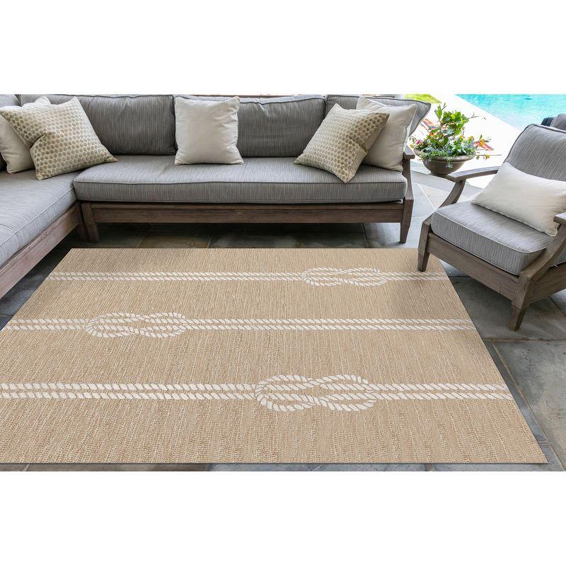 Liora Manne Capri Ropes Indoor/Outdoor Rug Neutral 5' x 7'6"