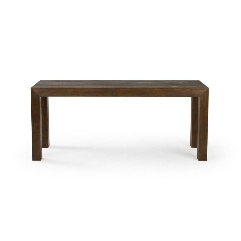 Plank+Beam 72" Modern Dining Table for 6, Solid Wood Rectangular Dining Table for Kitchen/Dining Room, Walnut Wirebrush