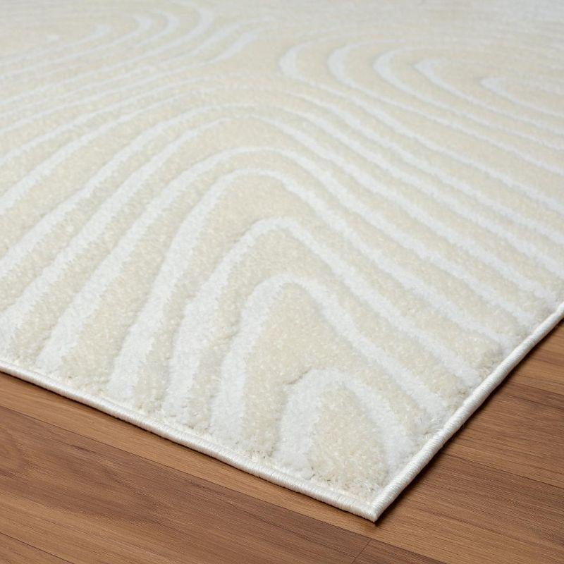 Luxe Weavers Floral Palm Leaf Cream 5x7 Area Rug