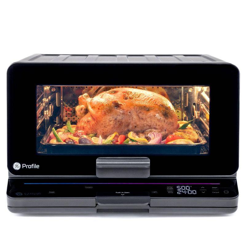 GE Profile Smart Oven with No Preheat: 7-Volume Capacity, Dishwasher-Safe Parts, Black, 29 lbs, 120W, 11.5" Height