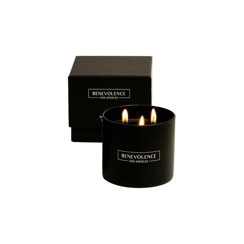 Benevolence LA  Black Wax  Scented Candle With Charcoal Scent- 14.5 oz
