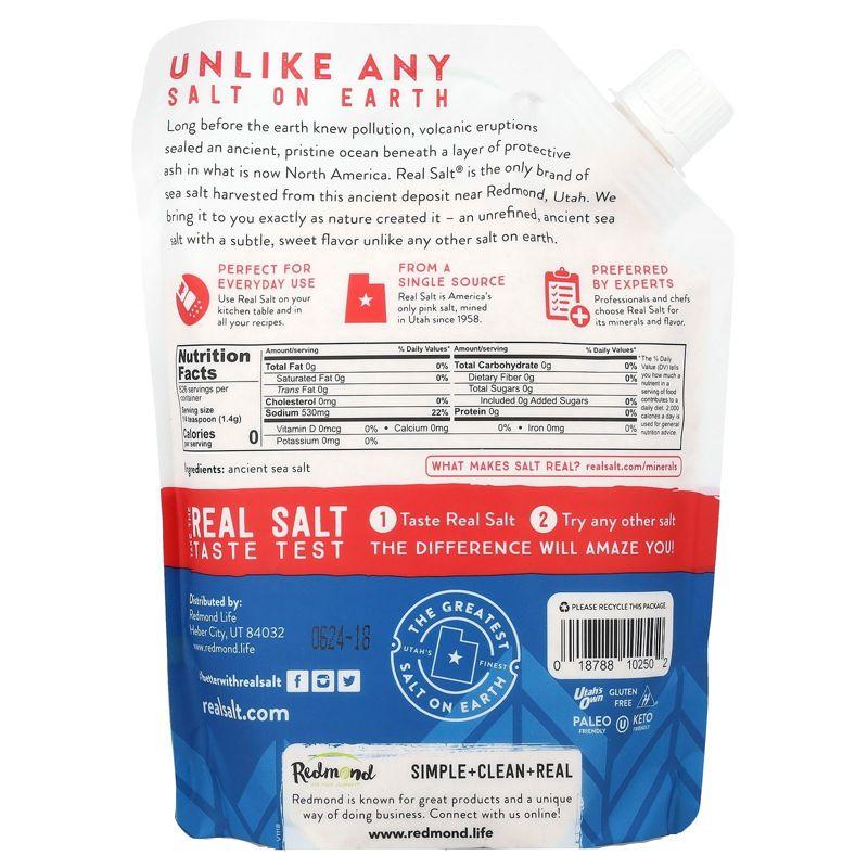 REDMOND Real Sea Salt - Natural Unrefined Gluten Free Fine, 26 Ounce Pouch (1 Pack)