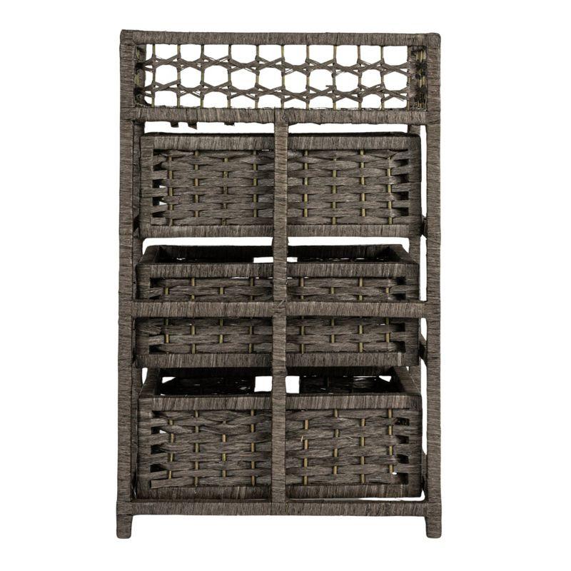 Household Essentials 3-Drawer Dresser with Top Shelf and Cutout Handles, Grey