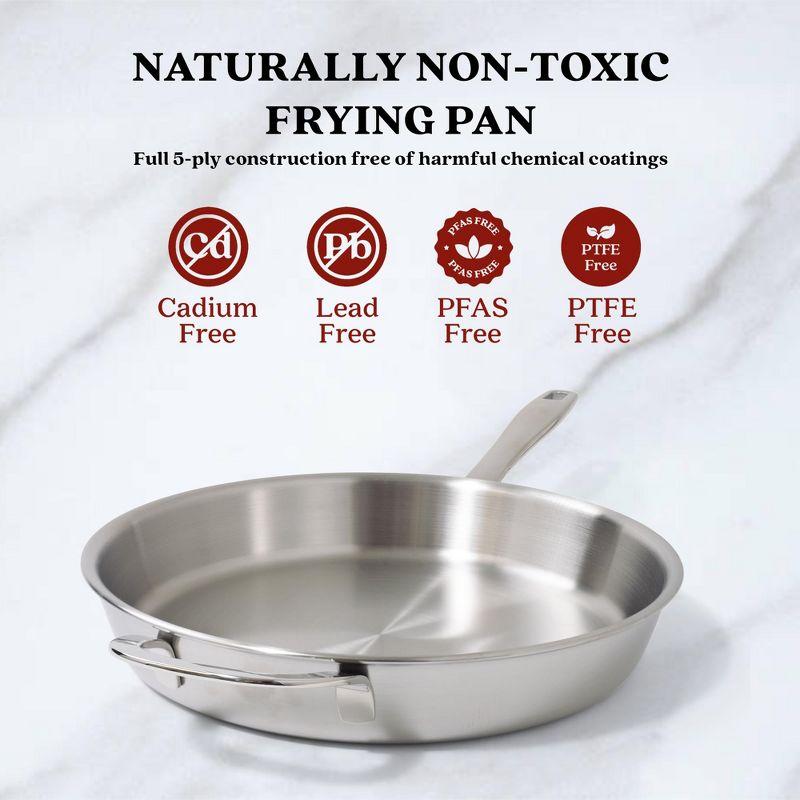 Alva Alva Maestro Premium 5-Ply Stainless Steel Frying Pan - Polished Stainless Steel