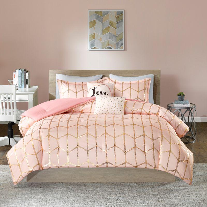 Arielle Metallic Printed Comforter Set