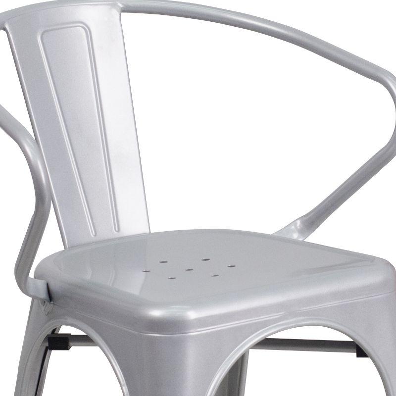 Flash Furniture Hucheson Metal Indoor-Outdoor Chair with Arms