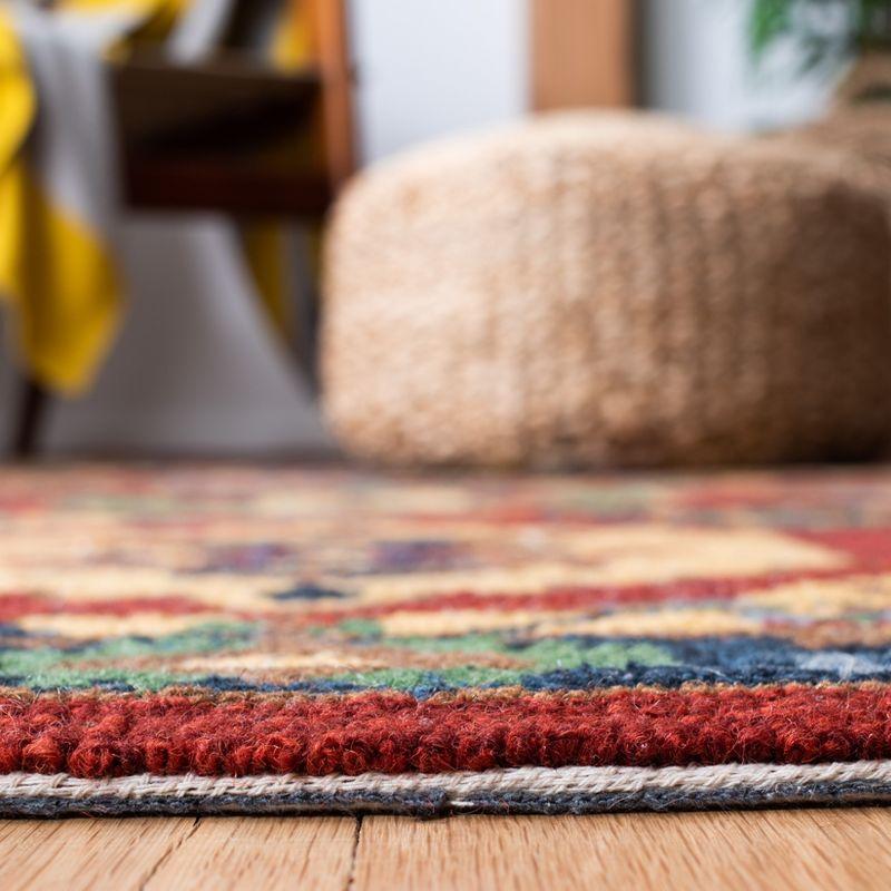 Handmade Red Wool Tribal 4' x 6' Area Rug