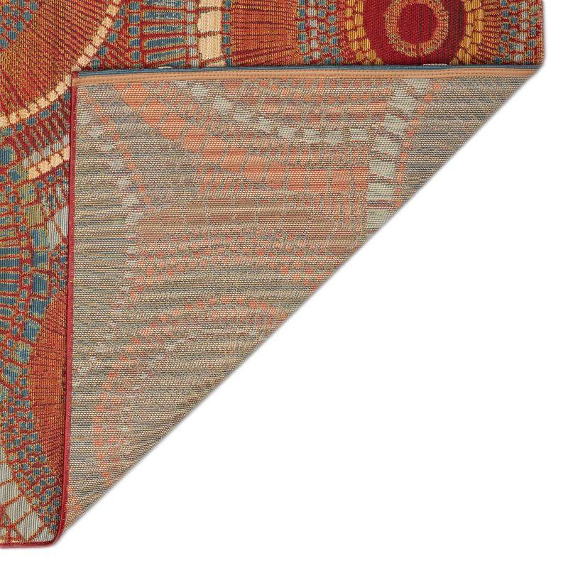 Liora Manne Marina Circles Indoor/Outdoor Rug Saffron 3'3" x 4'11"