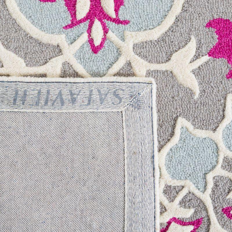Bellagio BLG610 Hand Tufted Area Rug - Grey/Ivory - 5'x5' - Safavieh.