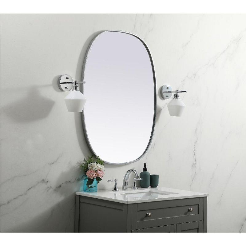 Sabine Metal Curved Oval Wall Mirror