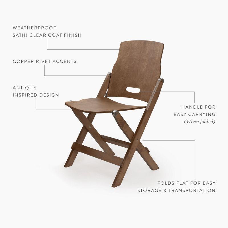 Barebones Honey Brown Birch Wood Folding Chair