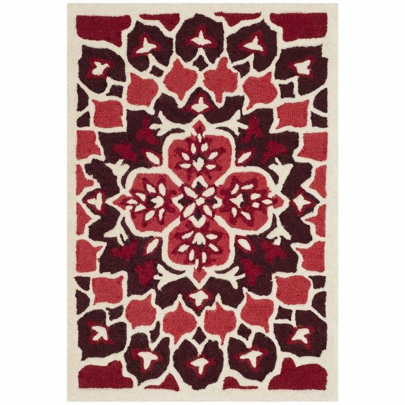 Bellagio BLG610 Hand Tufted Accent Rug - Red/Ivory - 2'x3' - Safavieh.