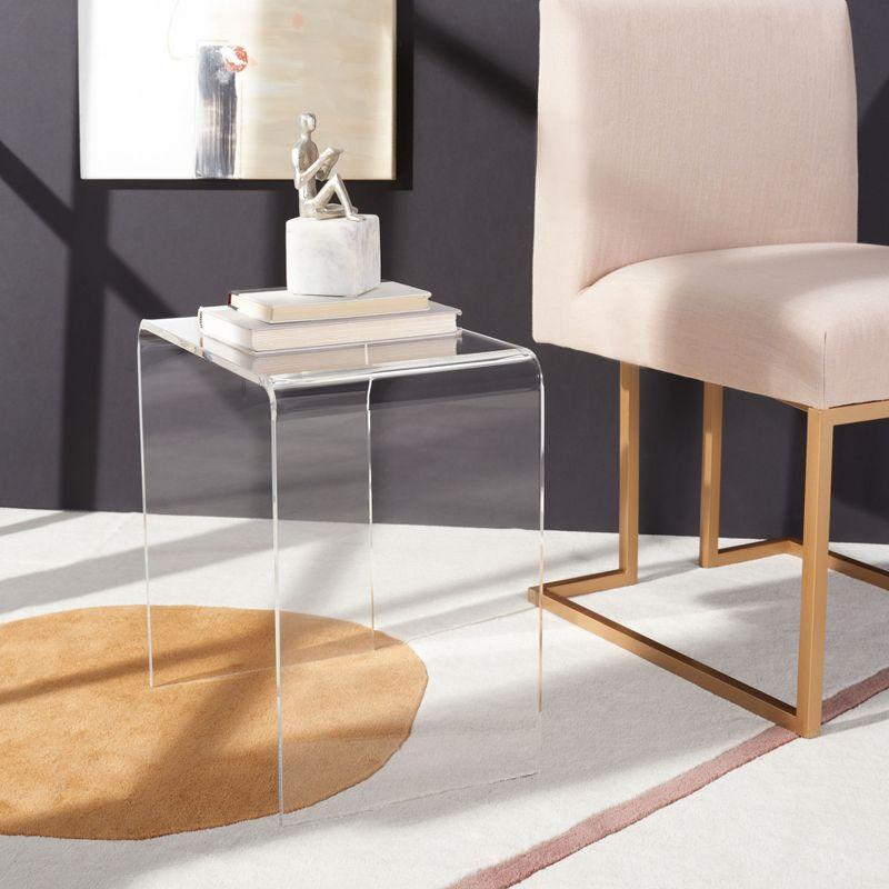 Pryor Acrylic Side Table - Clear - Safavieh.