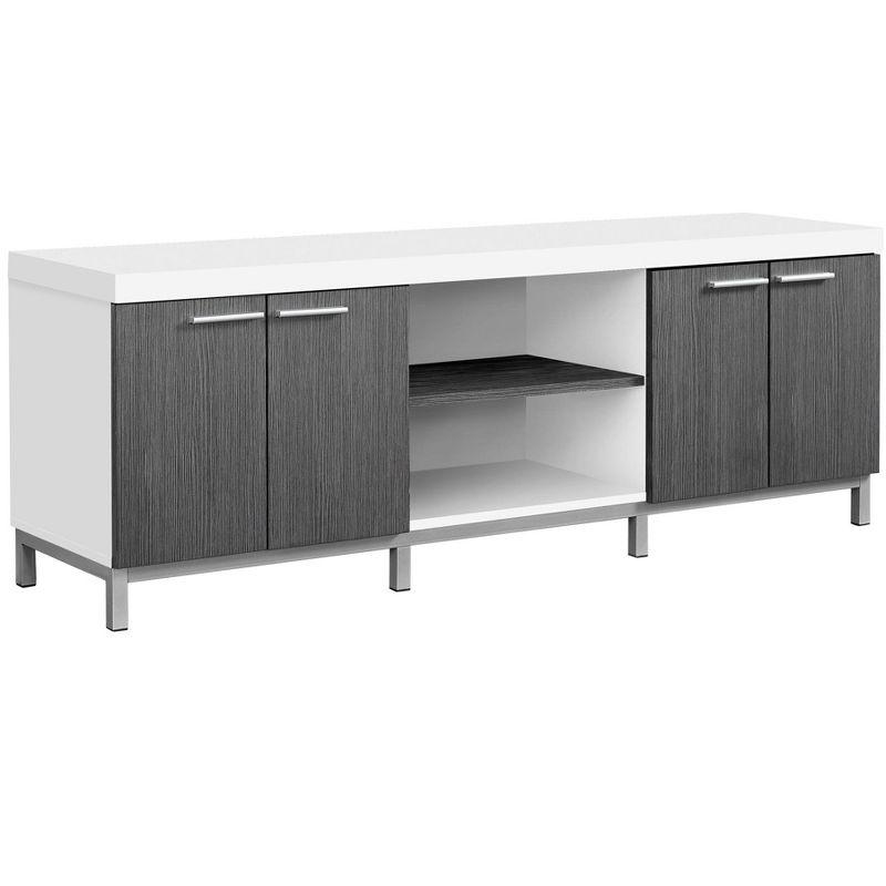 Monarch Specialties TV STAND - 60L / WHITE / GREY