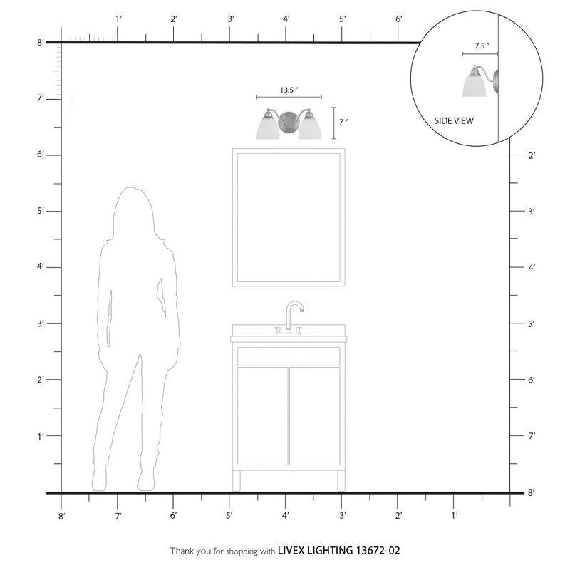 Livex Lighting Somerville 2 - Light Vanity in  Polished Brass