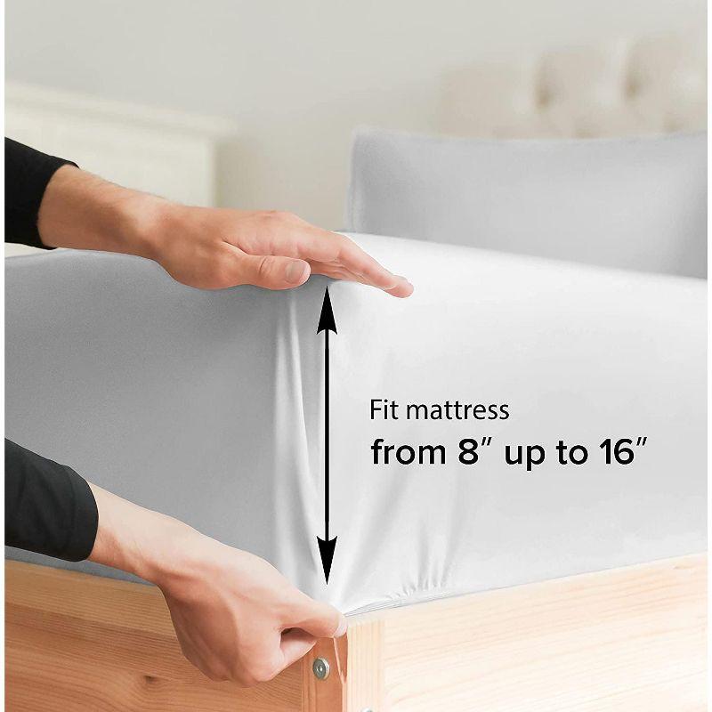 CGK Linens 4 Piece 100% Cotton 400 Thread Count Hotel Quality Bed Sheet Set