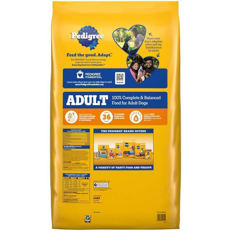 Pedigree Roasted Chicken, Grain and Vegetable Flavor Adult Dry Dog Food - 44lbs