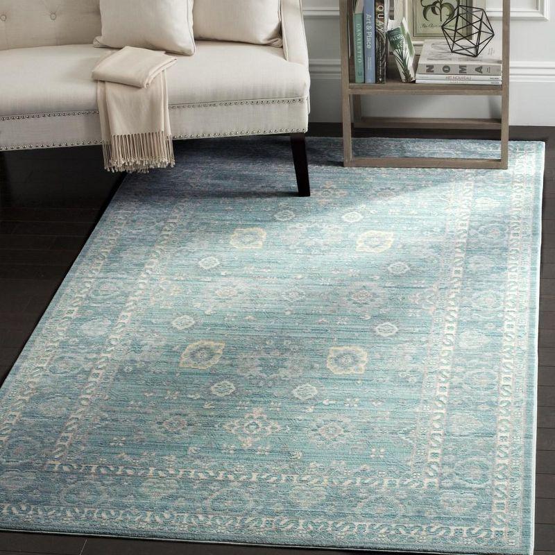 Alpine Blue 3'x5' Hand-Knotted Synthetic Reversible Area Rug