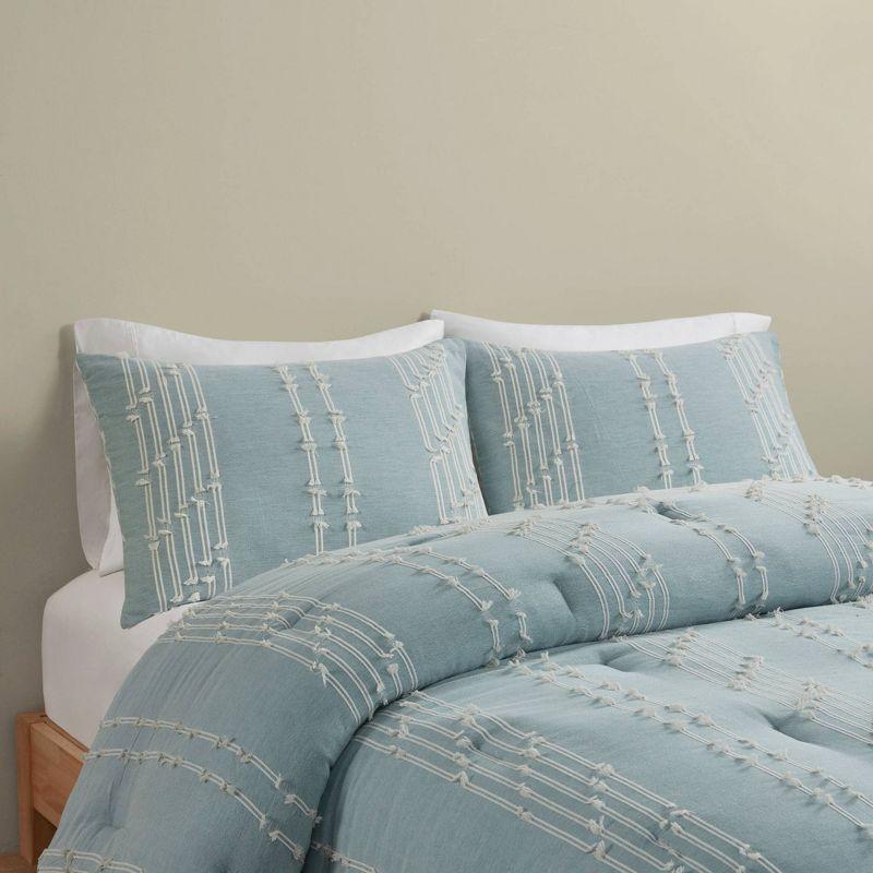 INK+IVY 3 Piece Cotton Jacquard Bedding Set