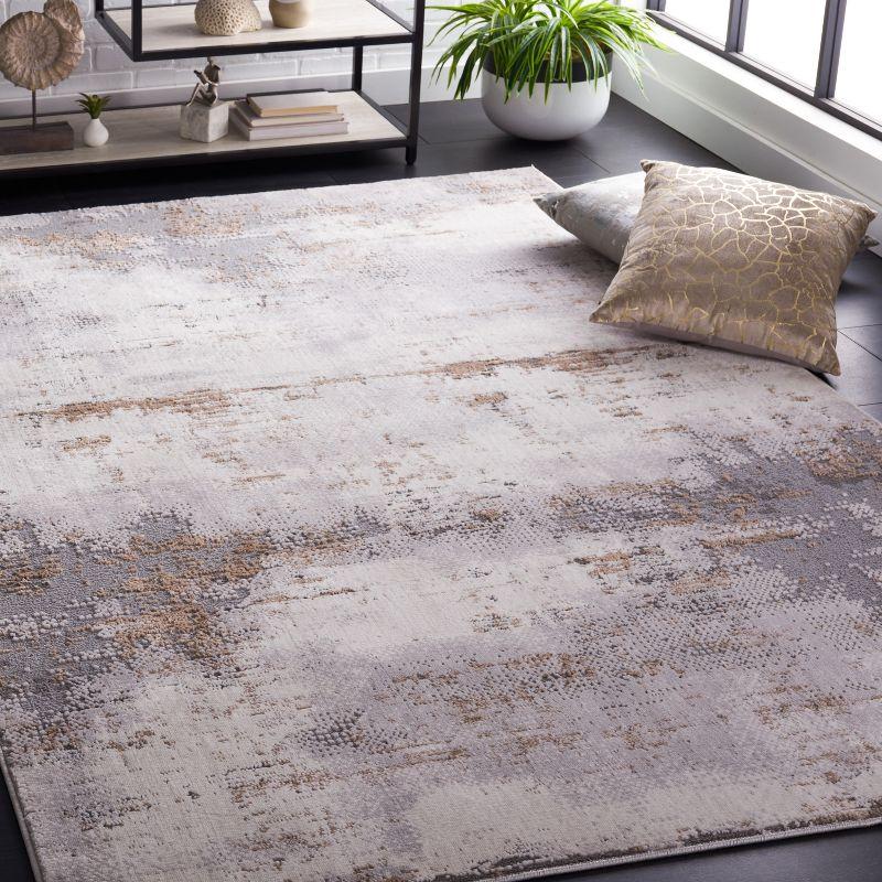 Gray and Beige 8' x 10' Tufted Wool Area Rug