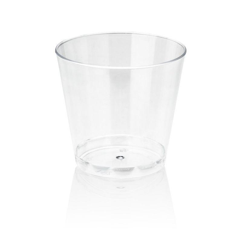 True Party Disposable Shot Glasses, Clear Plastic Drinking Glasses, Whiskey Cocktail Plastic Tumblers, Party Wedding Supplies, 1oz Set of 50