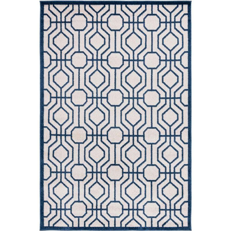 Wheatfield Geometric Easy-Care Cotton Blend 5' x 8' Area Rug